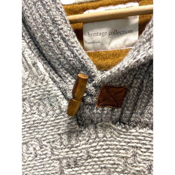Banana Republic Heritage Collection Mens Wool Sweater Gray Size L - Picture 8 of 14